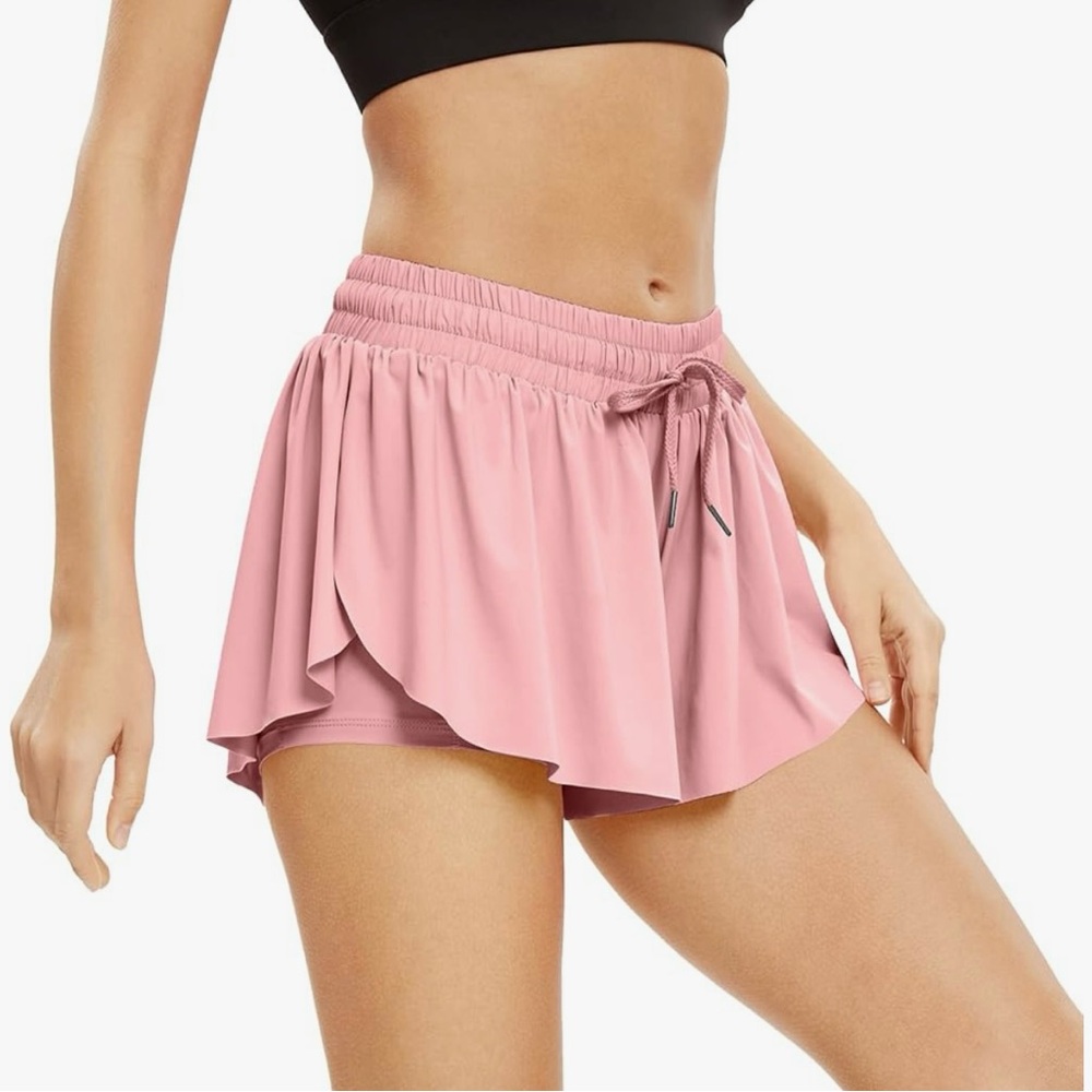Womens‎ Flowy Athletic Workout Shorts pink sz medium